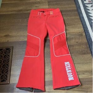 Bogner Red Women's Ski Joggers with White Piping